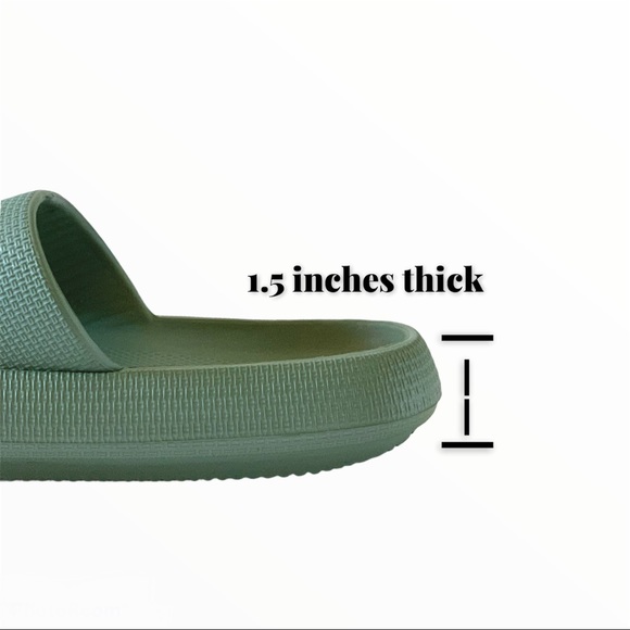 Black - Thicken sole waterproof slides main image 5